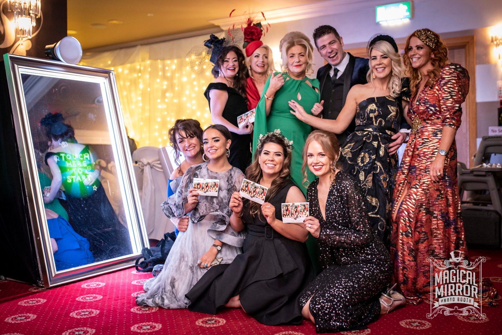 Elegant mirror photo booth at an event